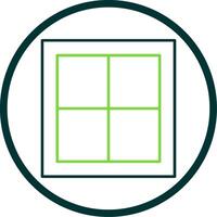 Window Line Circle Icon vector