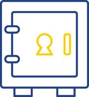 Locker Line Two Color Icon vector