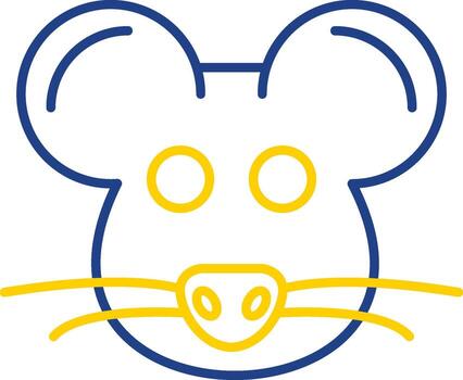 Mouse Line Two Color Icon vector