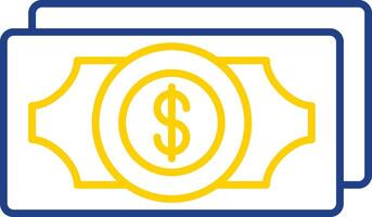 Salary Line Two Color Icon vector