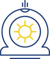 Flat Tire Line Two Color Icon vector