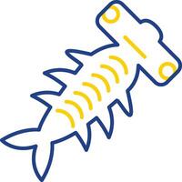 Hammerhead Line Two Color Icon vector