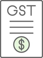 gst relleno icono vector