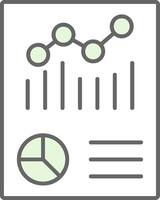 Graphical Report Fillay Icon vector