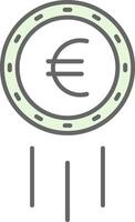 Euro Sign Fillay Icon vector