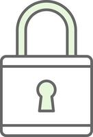 Locked Fillay Icon vector