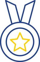 Achievement Line Two Color Icon vector