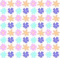 Seamless texture in the form of delicate flowers on a white background vector