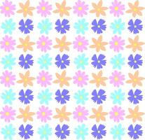 Seamless texture in the form of delicate flowers on a white background vector