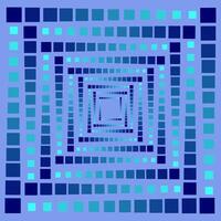 Abstract geometric pattern in the form of squares on a blue gradient background vector