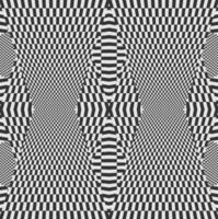 Black and white geometric chess pattern in the form of black quadrangles on a white background vector