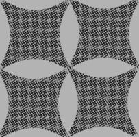 Abstract monochrome geometric pattern in the form of squares and ovals on a gray background vector