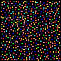 Bright festive illustration in the form of multi-colored confetti on a black background vector