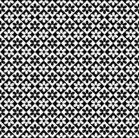 Geometric pattern in the form of a mosaic of black and white squares and flowers vector