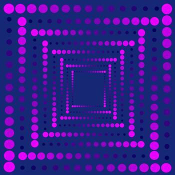 Abstract geometric background of purple color with a pattern of small and large circles vector