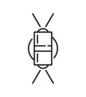 Wall light or sconce lamp line icon, illumination vector