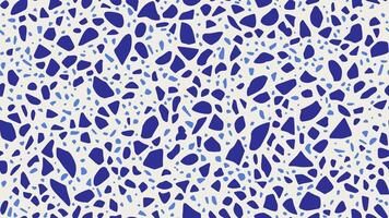 Terrazzo marble stone floor of blue ceramic tiles vector