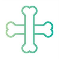 bones in flat design style vector