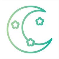 moon in flat design style vector