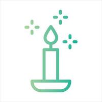 candle in flat design style vector