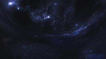 une foncé bleu espace avec étoiles et une noir Contexte video