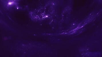 une violet espace avec étoiles et une noir Contexte video