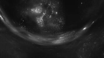 une noir et blanc photo de une noir trou video