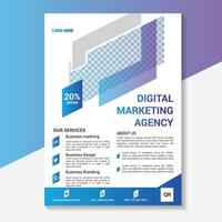 modern digital marketing agency flyer template vector