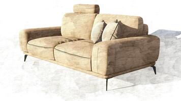 3d rendering sofa photo