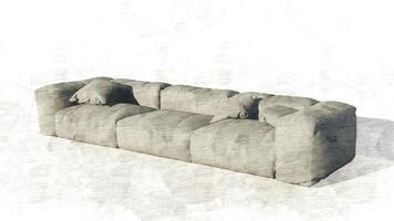 3d rendering of a modern sofa photo