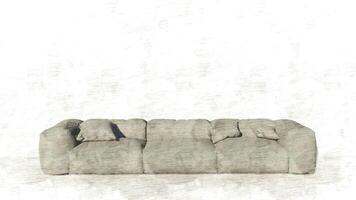 3d rendering of a modern sofa photo