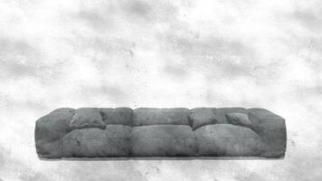 3d rendering of a modern sofa photo