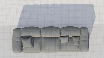 3d rendering of a modern sofa photo