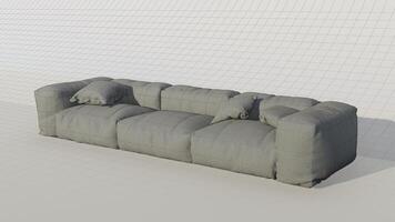 3d representación de un moderno sofá foto