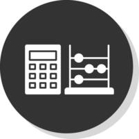 Abacus Glyph Grey Circle Icon vector