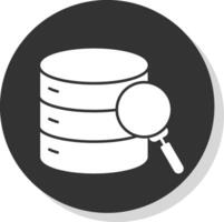 Investigate Data Glyph Grey Circle Icon vector