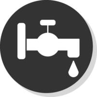 Tap Glyph Grey Circle Icon vector