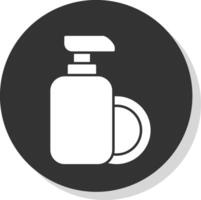 Dish Soap Glyph Grey Circle Icon vector