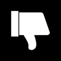 Dislike Glyph Inverted Icon vector