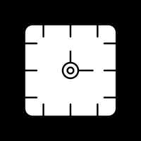 Clock Glyph Inverted Icon vector