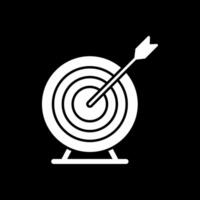 Goal Glyph Inverted Icon vector