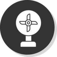 Fan Glyph Grey Circle Icon vector