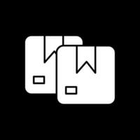 Packages Glyph Inverted Icon vector