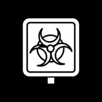 Biohazard Glyph Inverted Icon vector