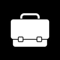 Briefcase Glyph Inverted Icon vector