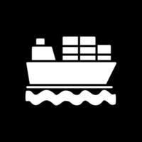 Shipment Glyph Inverted Icon vector