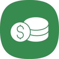 ahorros glifo curva icono vector