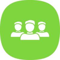 Forum Glyph Curve Icon vector