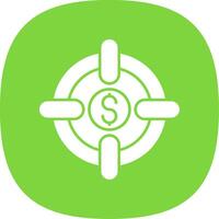 Target Glyph Curve Icon vector