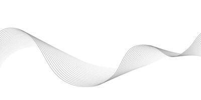 Wave line background with smooth shape. A beautiful wavy line on a white background that creates the optical illusion of waves. Horizontal banner template. Abstract futuristic template. vector